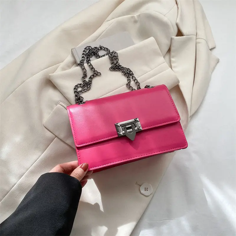 Women's 2023 Chain Shoulder Bag Brown White