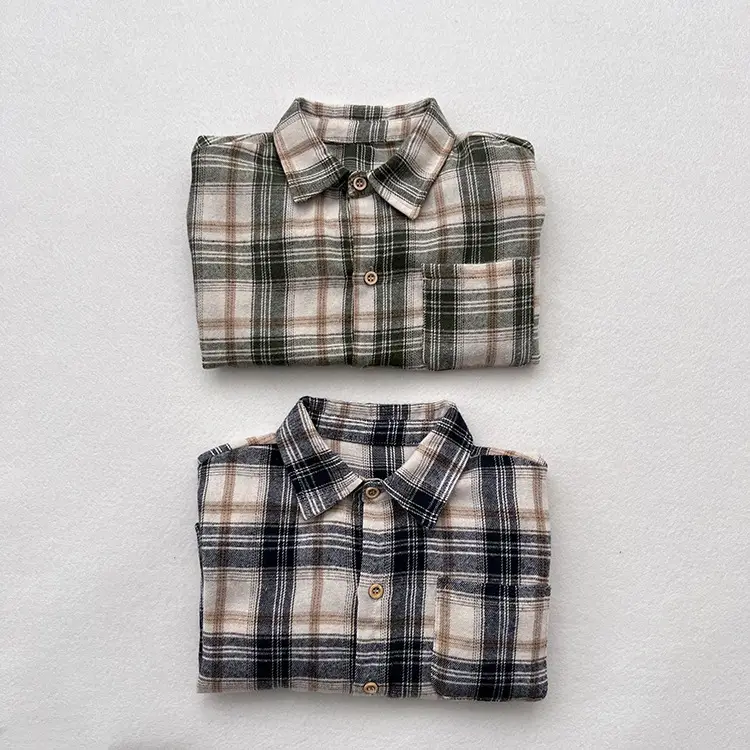 Children's Plaid Western Shirt Spring Autumn New Baby — feature 11