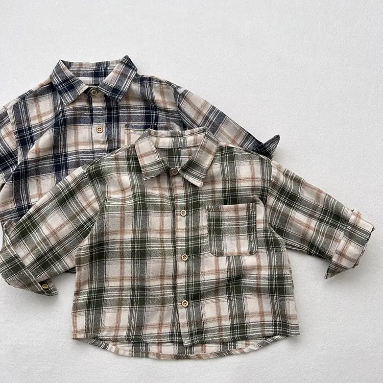 Children's Plaid Western Shirt Spring Autumn New Baby — feature 14