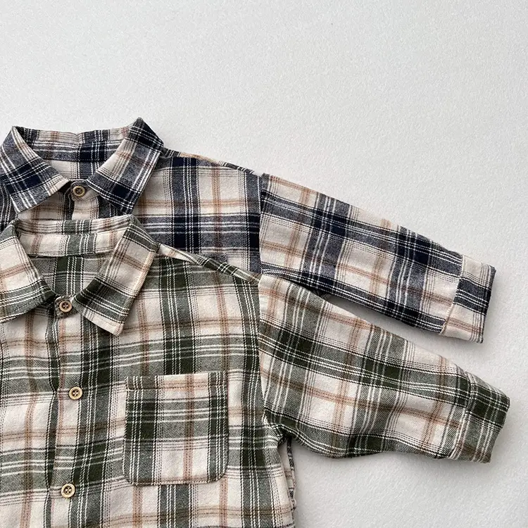 Children's Plaid Western Shirt Spring Autumn New Baby — feature 15