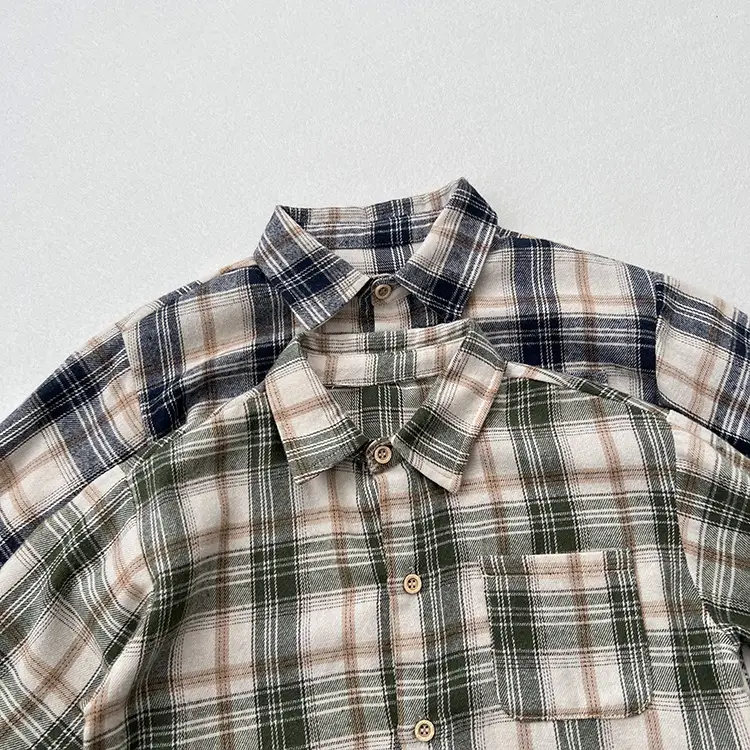 Children's Plaid Western Shirt Spring Autumn New Baby — feature 16