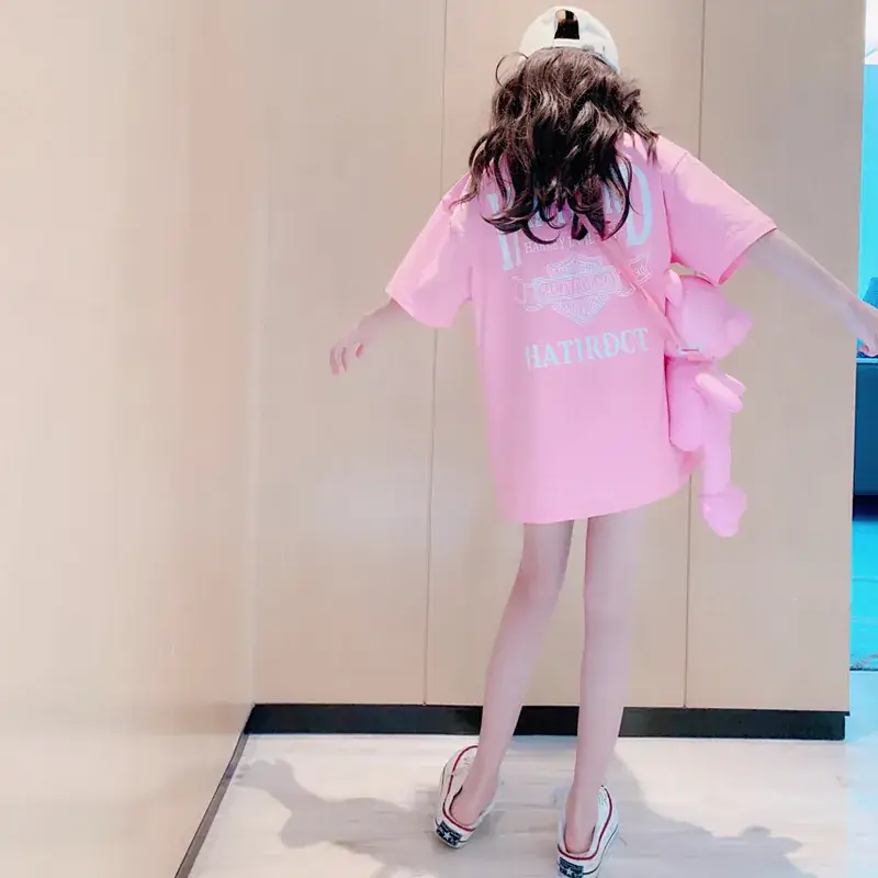 Girls Loose Sleeve T-Shirt White Summer 2023