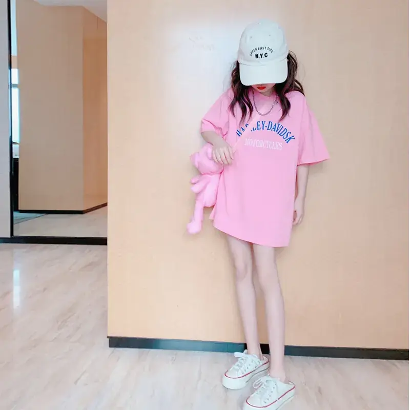 Girls Loose Sleeve T-Shirt White Summer 2023