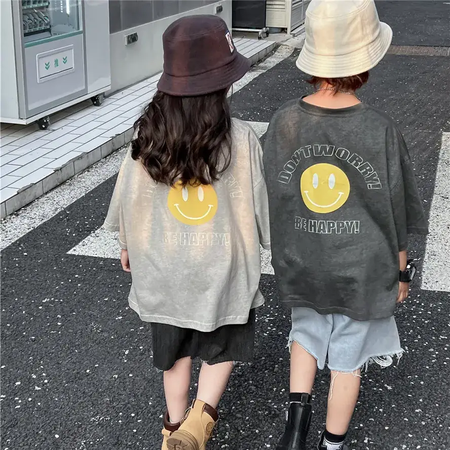 2025 Kids Summer Rock Texture T-Shirt Set - Image 3