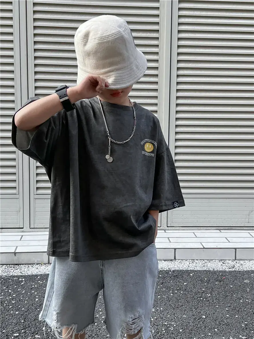 2025 Kids Summer Rock Texture T-Shirt Set - Image 2