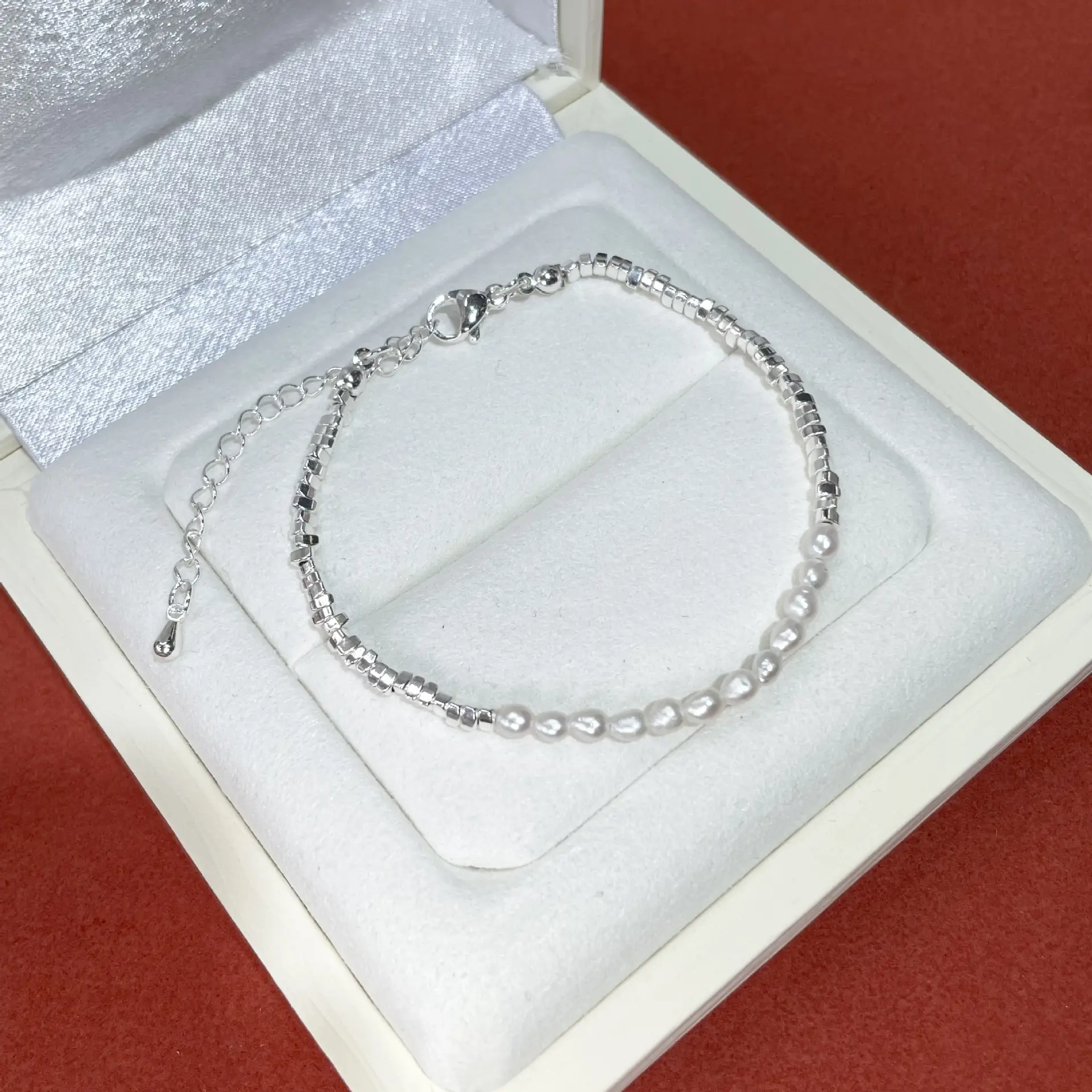 Natural Pearl Broken Silver Baby Bead Bracelet Women's Summer Light Luxury Design — feature 4