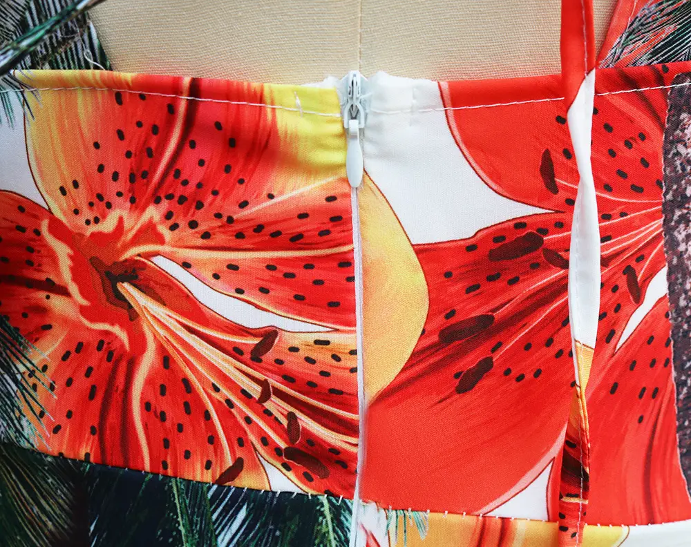2023 Tropical Print Two-Piece Suit Set Yellow Orange — feature 39