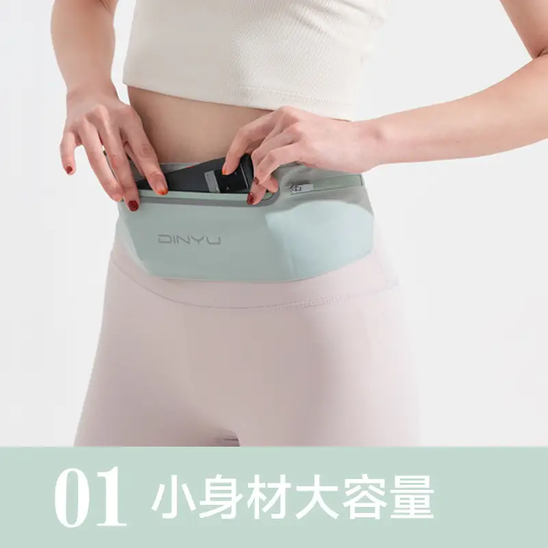Women Waterproof Phone Waist Bag Blue Running Bag