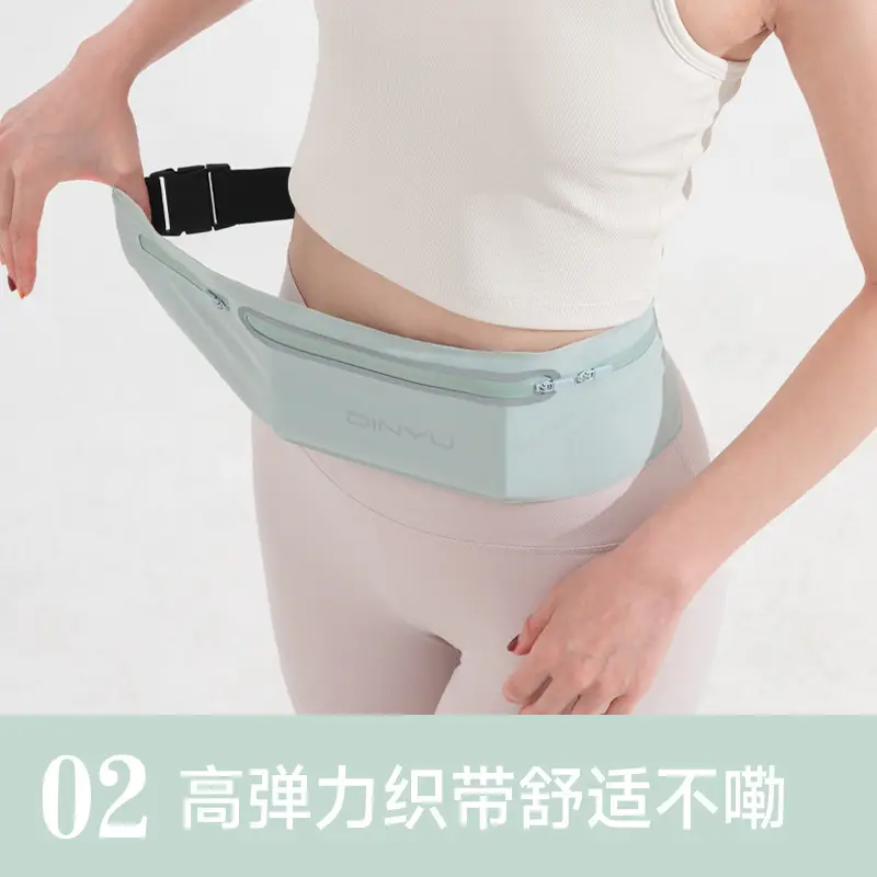 Women Waterproof Phone Waist Bag Blue Running Bag
