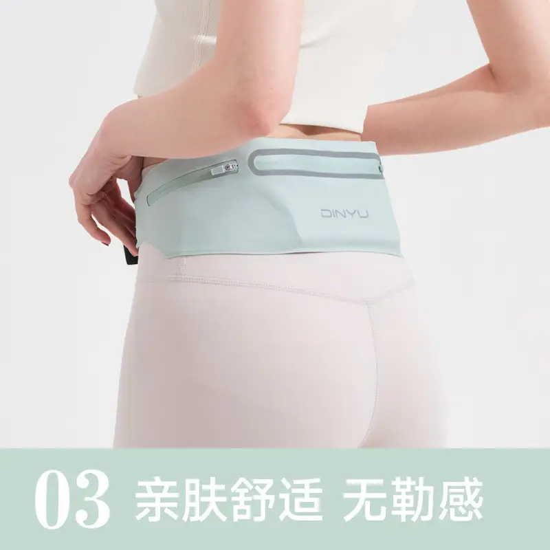 Women Waterproof Phone Waist Bag Blue Running Bag