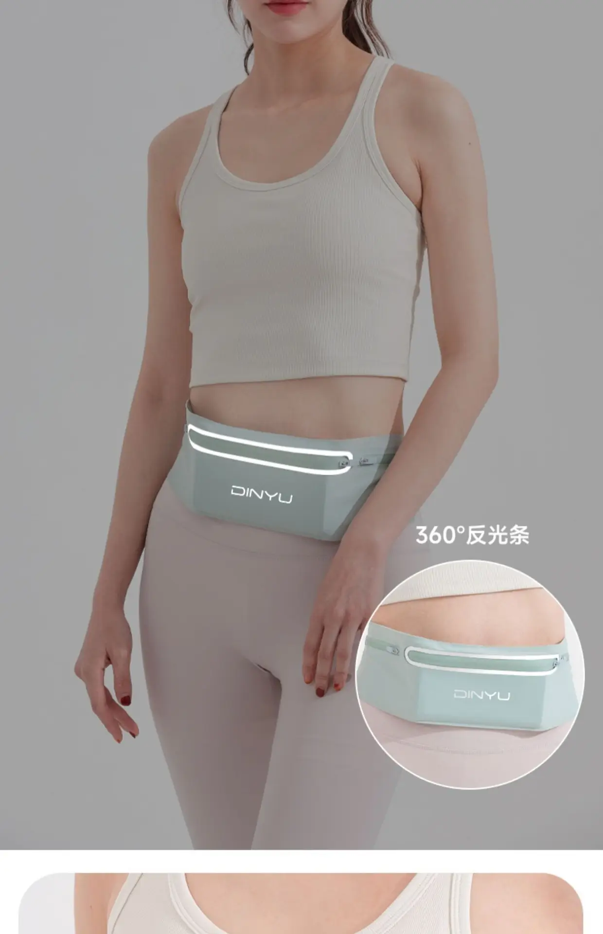 Women Waterproof Phone Waist Bag Blue Running Bag — feature 10