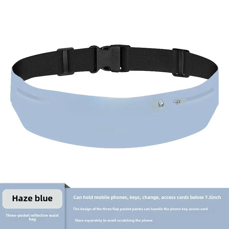 Women Waterproof Phone Waist Bag Blue Running Bag