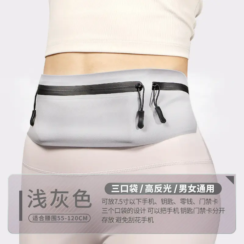 Women Waterproof Phone Waist Bag Blue Running Bag