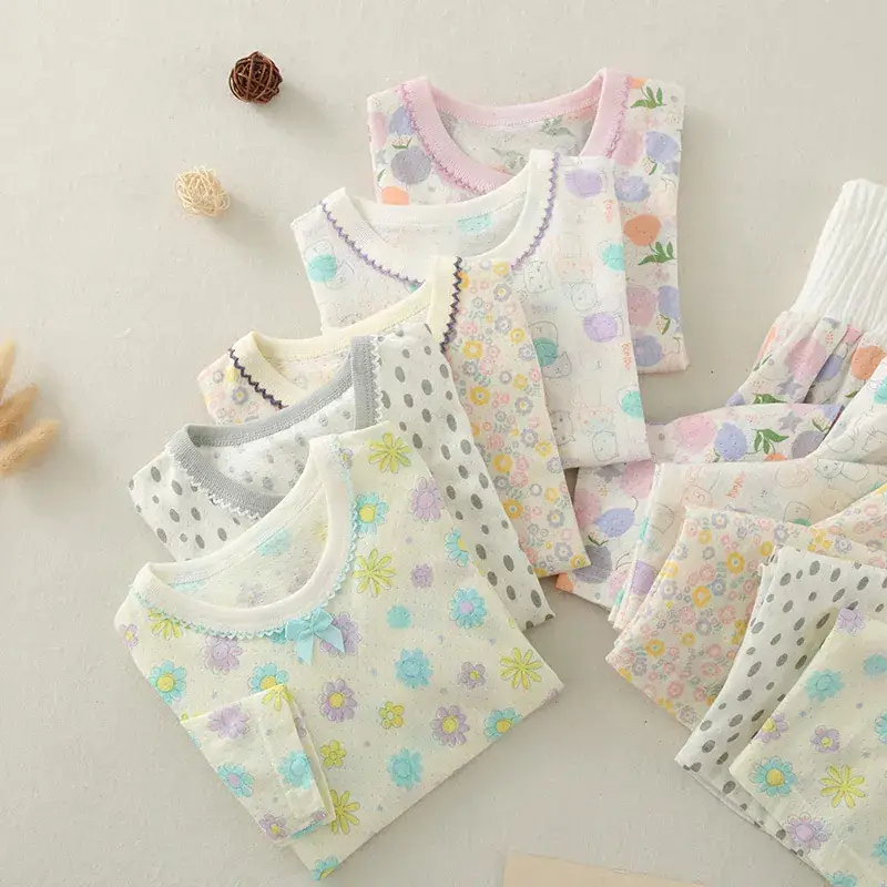 Baby's Pure Cotton Long Sleeve Suit Summer Pajamas - Image 7