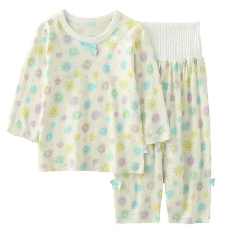 Baby's Pure Cotton Long Sleeve Suit Summer Pajamas - Image 10