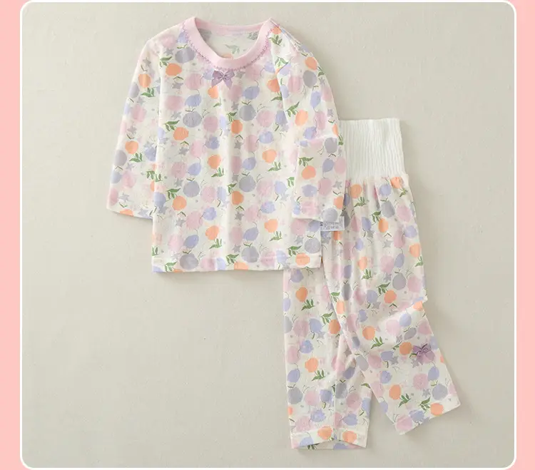 Baby's Pure Cotton Long Sleeve Suit Summer Pajamas — feature 16