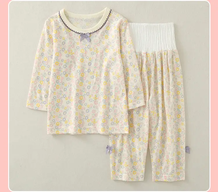 Baby's Pure Cotton Long Sleeve Suit Summer Pajamas — feature 19
