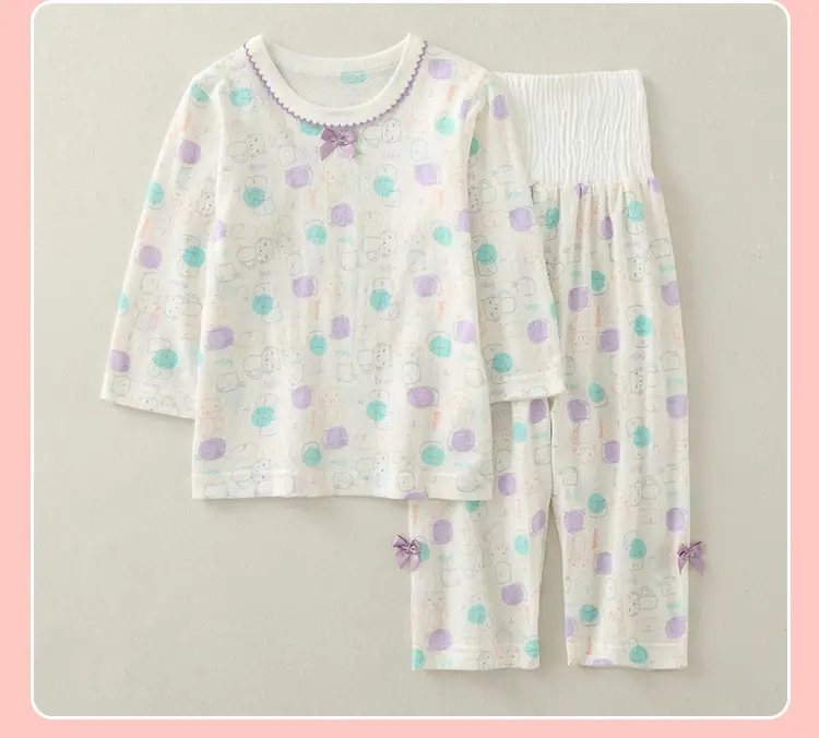 Baby's Pure Cotton Long Sleeve Suit Summer Pajamas — feature 21