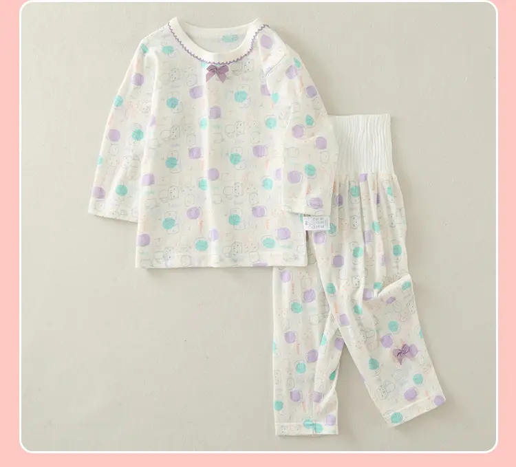 Baby's Pure Cotton Long Sleeve Suit Summer Pajamas — feature 22