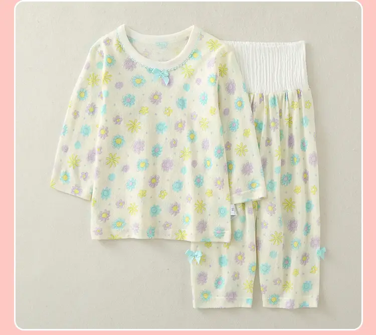 Baby's Pure Cotton Long Sleeve Suit Summer Pajamas — feature 23