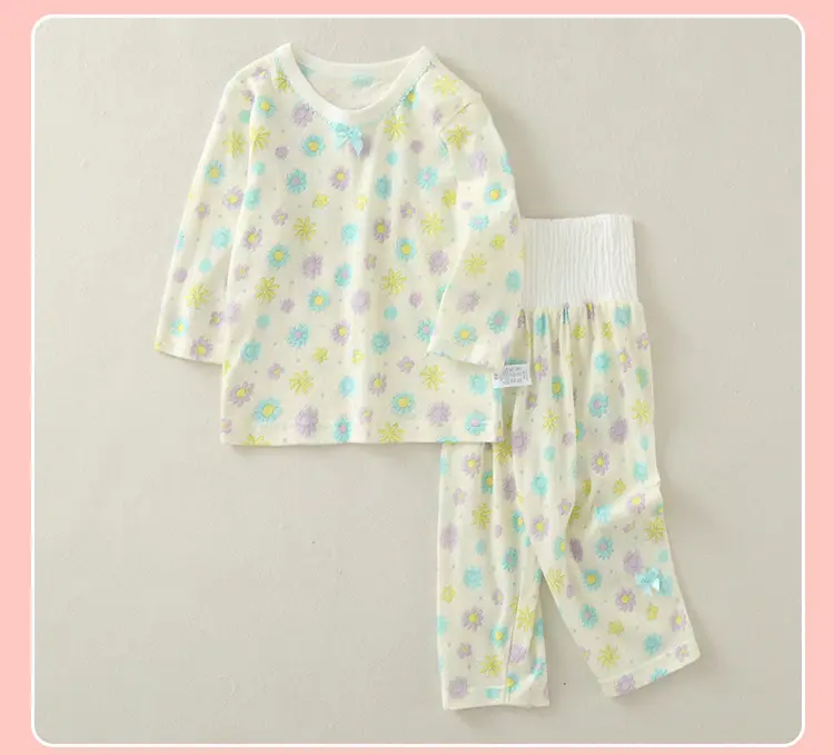 Baby's Pure Cotton Long Sleeve Suit Summer Pajamas — feature 24