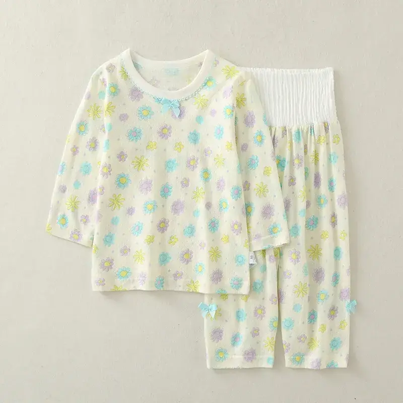 Baby's Pure Cotton Long Sleeve Suit Summer Pajamas - Image 2