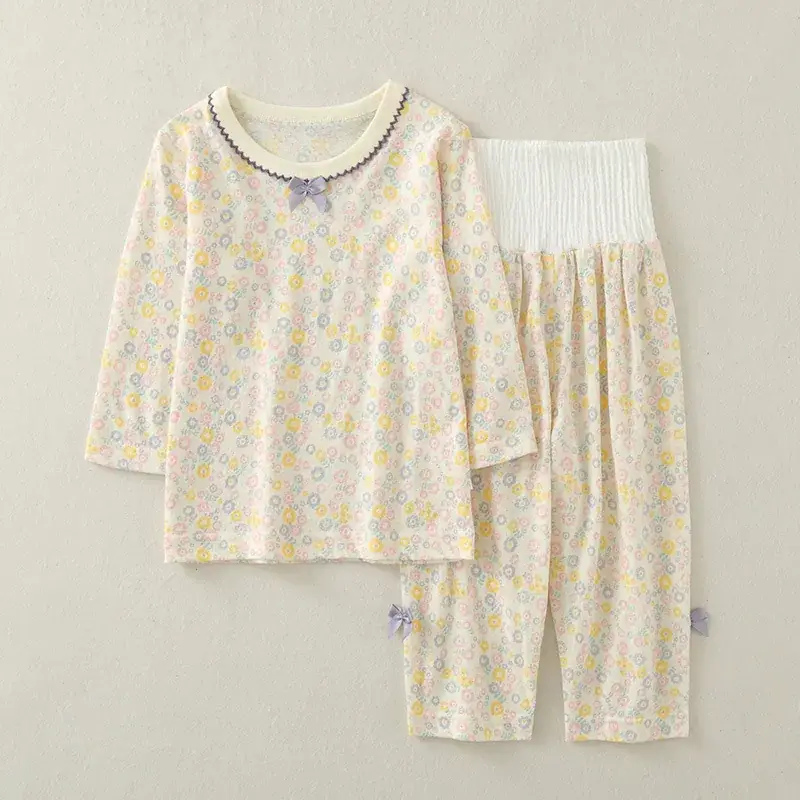 Baby's Pure Cotton Long Sleeve Suit Summer Pajamas - Image 3