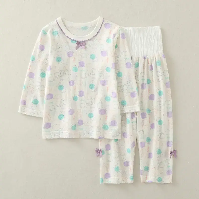 Baby's Pure Cotton Long Sleeve Suit Summer Pajamas - Image 5