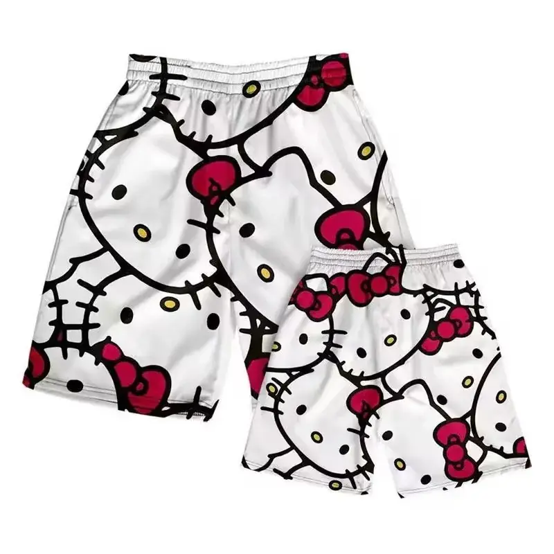 Hello Kitty Printed Shorts for Men Women Harajuku Style - Image 5