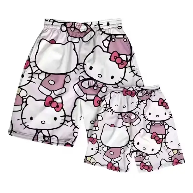 Hello Kitty Printed Shorts for Men Women Harajuku Style - Image 3