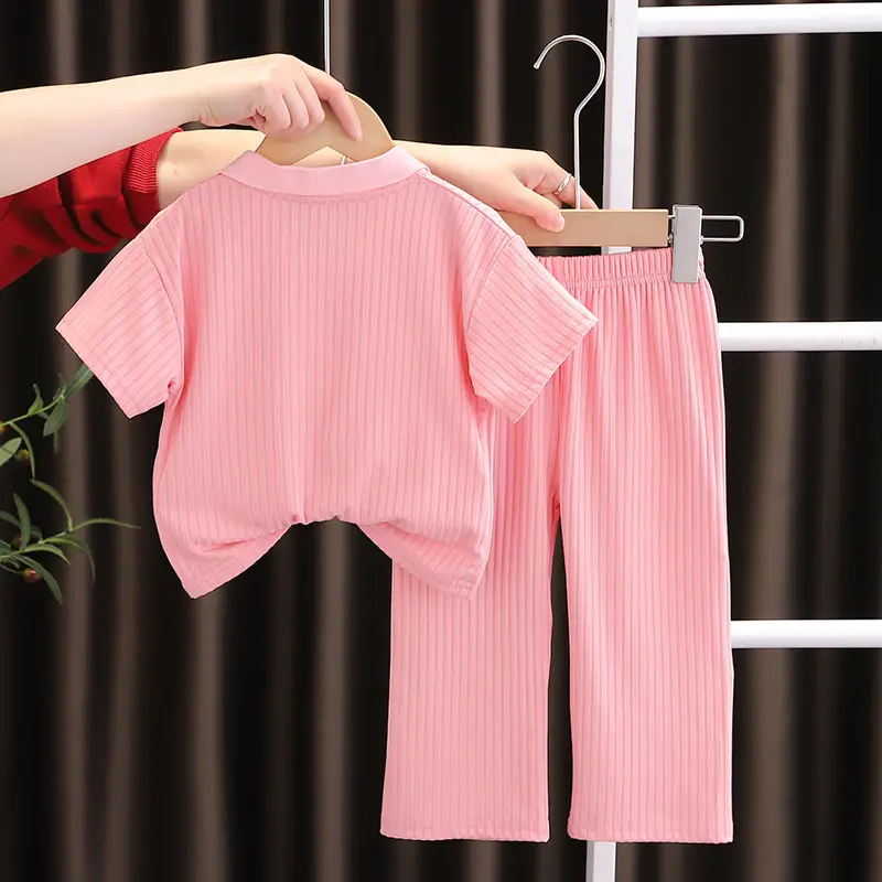 Girls Green Smile Face 2-Piece Summer Suit 2023 — feature 20