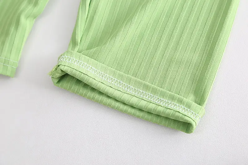 Girls Green Smile Face 2-Piece Summer Suit 2023 — feature 32