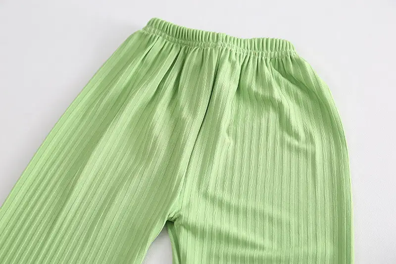 Girls Green Smile Face 2-Piece Summer Suit 2023 — feature 33