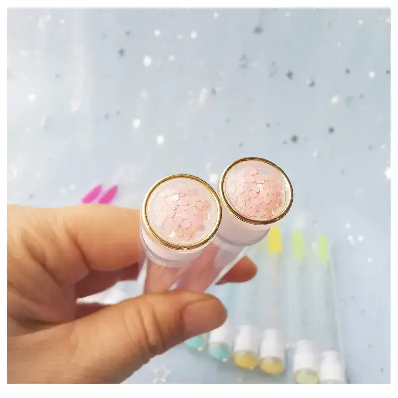 7 Color Eyelash Test Tubes with Keychain