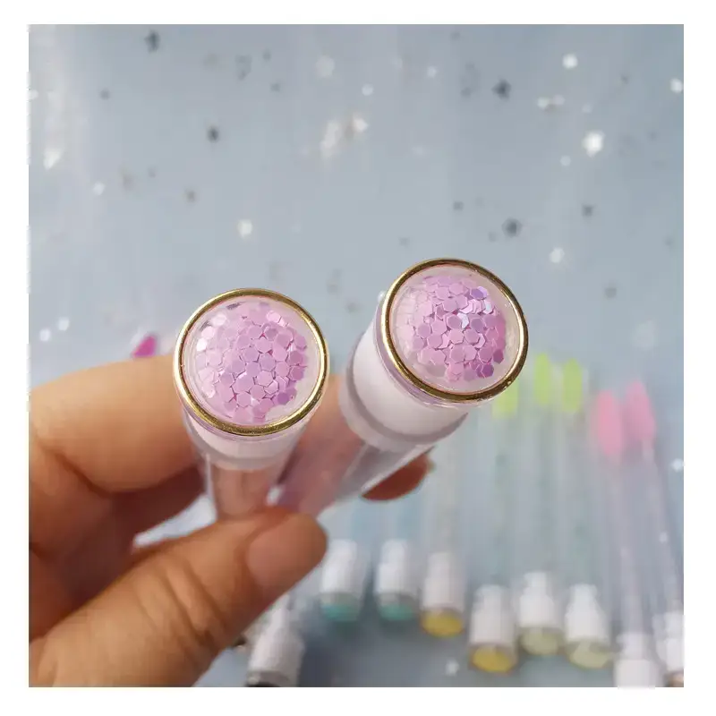 7 Color Eyelash Test Tubes with Keychain