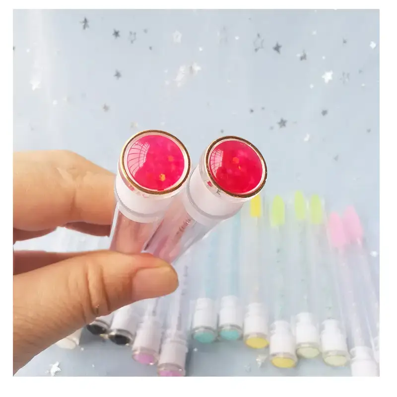 7 Color Eyelash Test Tubes with Keychain