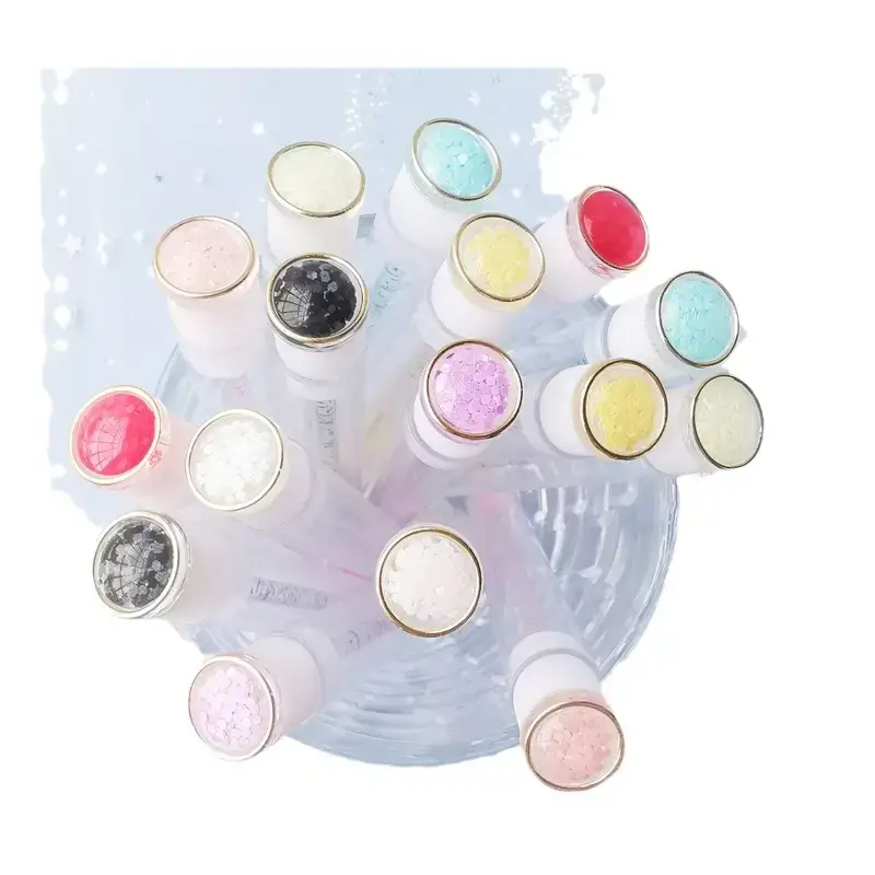 7 Color Eyelash Test Tubes with Keychain