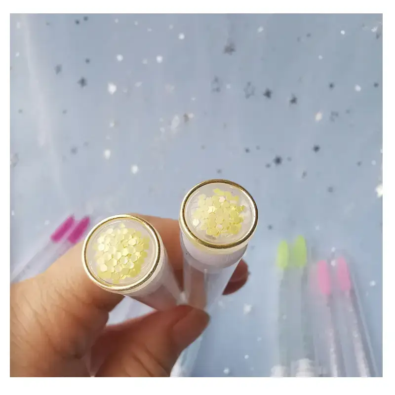 7 Color Eyelash Test Tubes with Keychain