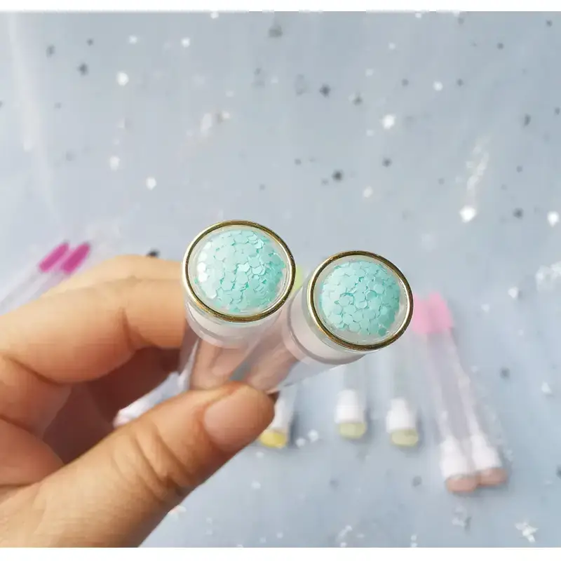7 Color Eyelash Test Tubes with Keychain