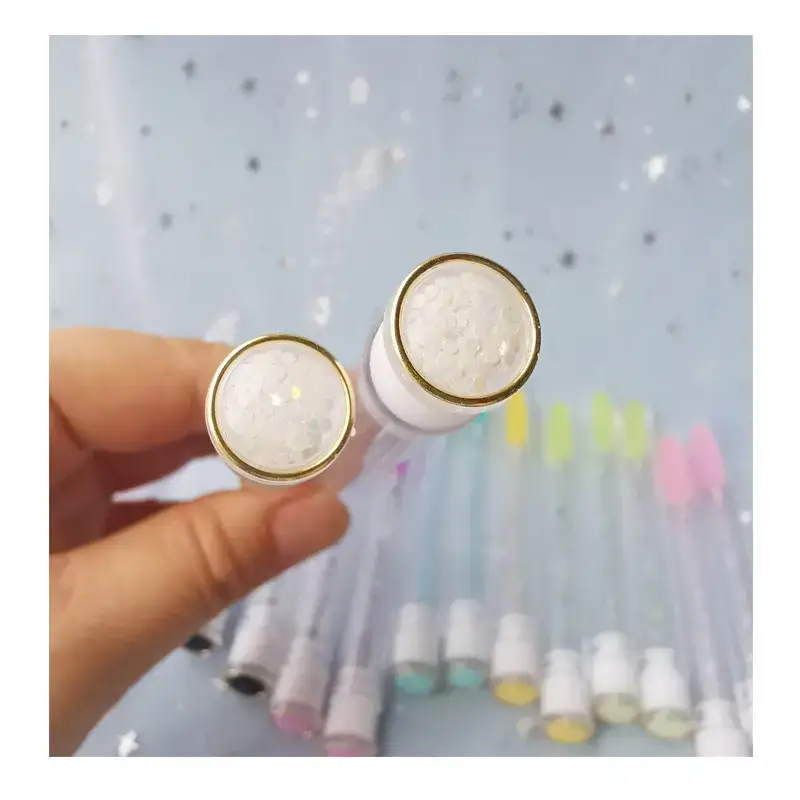 7 Color Eyelash Test Tubes with Keychain