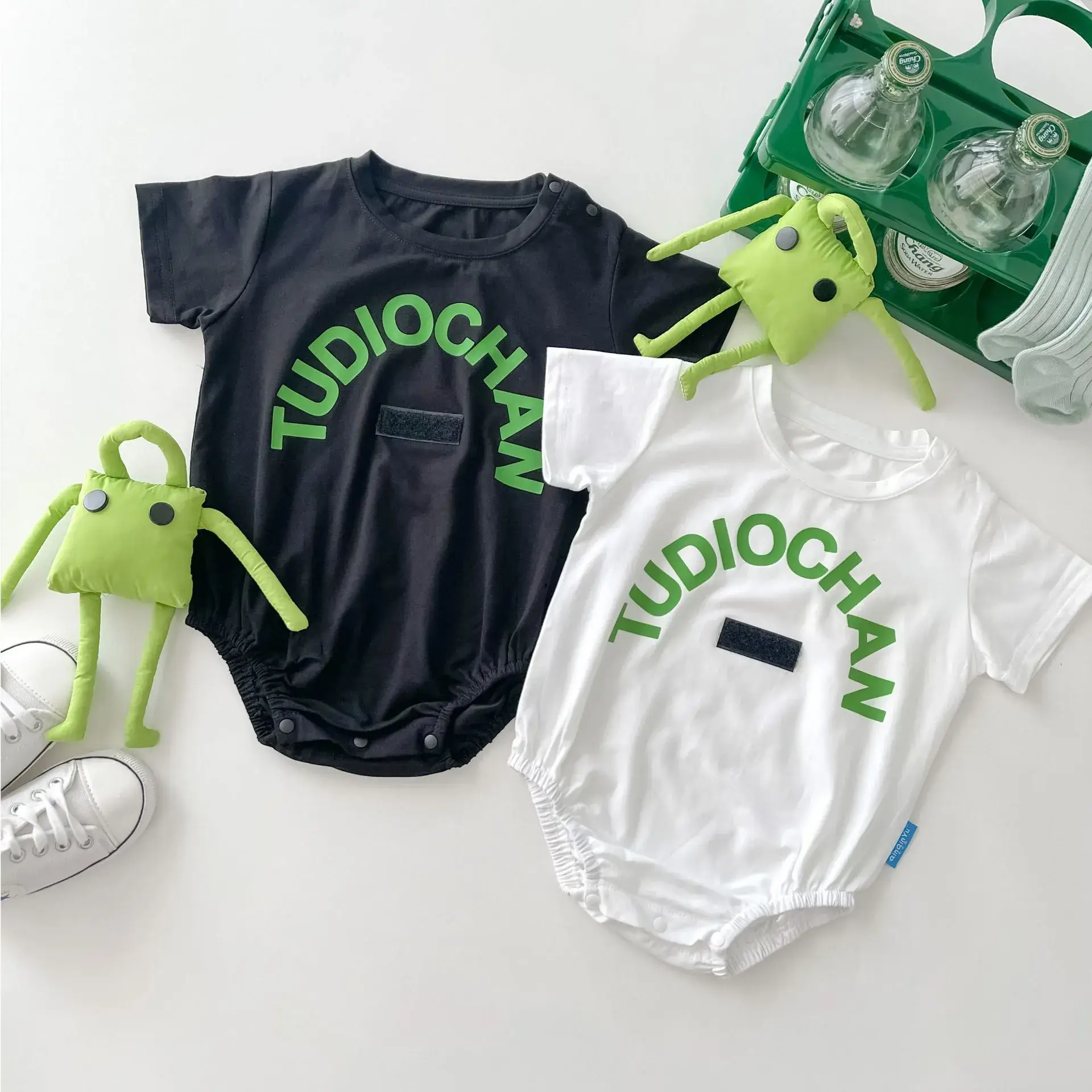 Baby Climbing Suit Cartoon Mother & Child Cotton Summer Top