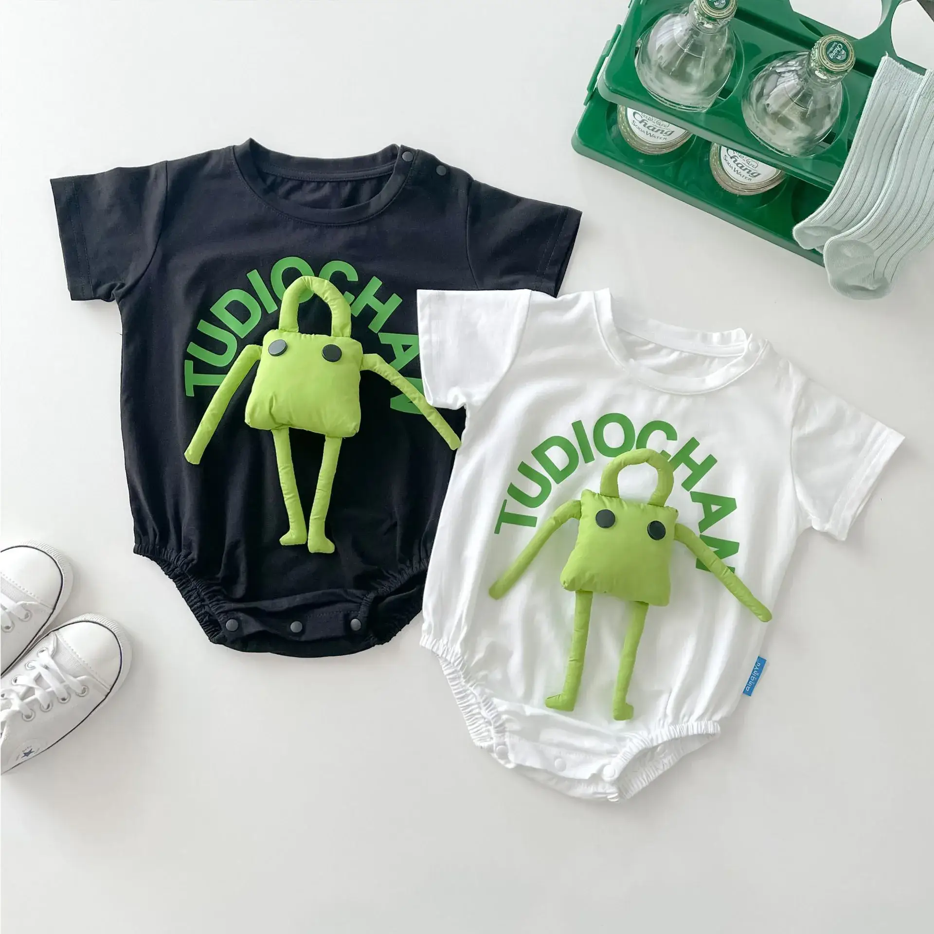Baby Climbing Suit Cartoon Mother & Child Cotton Summer Top — feature 16