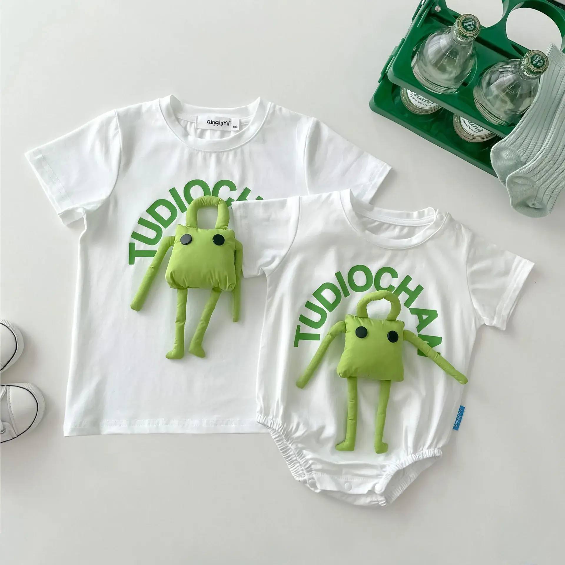 Baby Climbing Suit Cartoon Mother & Child Cotton Summer Top — feature 19
