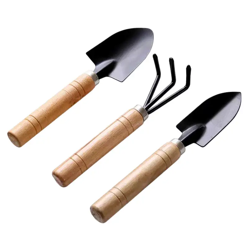 Gardening Three-Piece Set: Potted Plant Shovel, Small Garden Shovel, Indoor Flower Bonsai Soil Loosening Tool for Planting Flowers and Vegetables