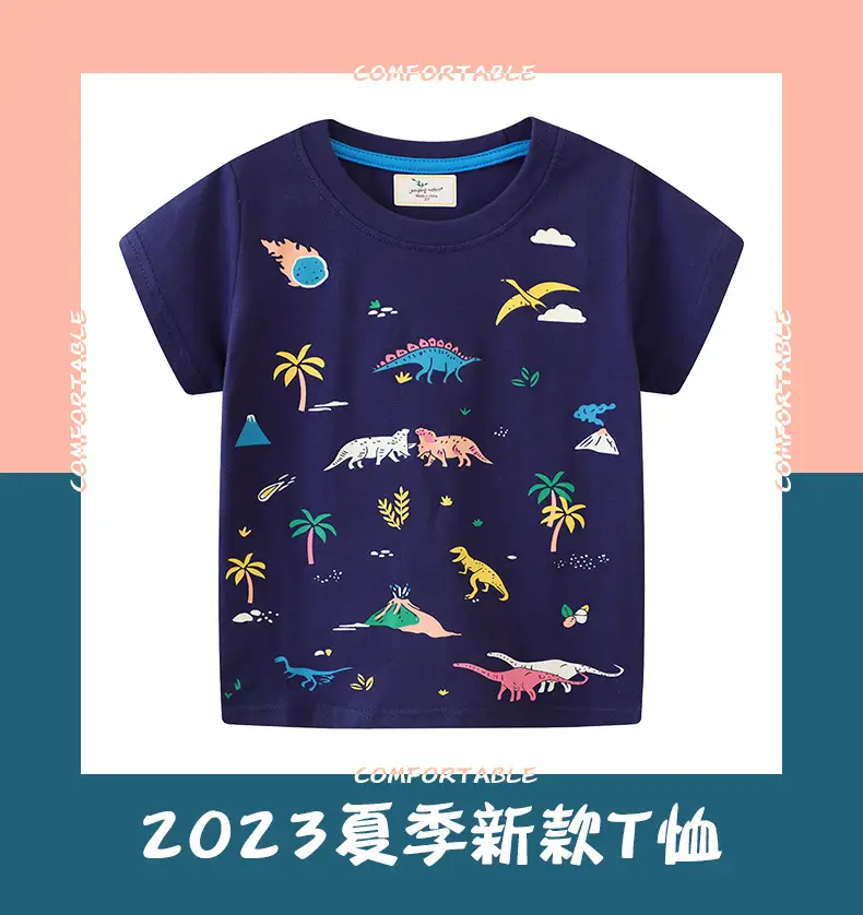 Blue Kids T-Shirt for Boys Summer Wear — feature 2