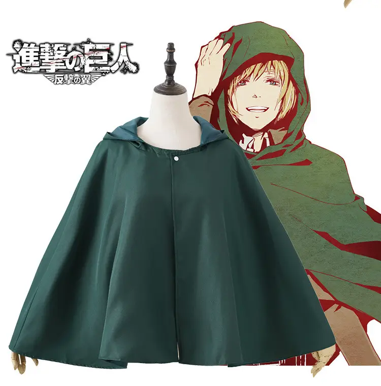 Giant Survey Corps Halloween Long Cloak Cape Green Anime Coat — feature 1