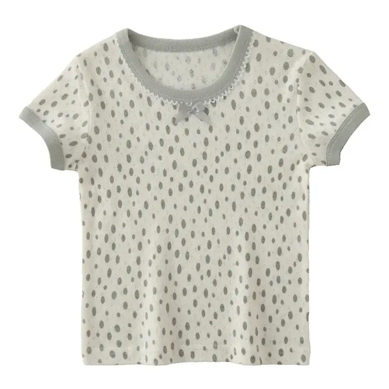 Girls T-shirt 2023 Cotton Round Neck Short Sleeve - Image 6