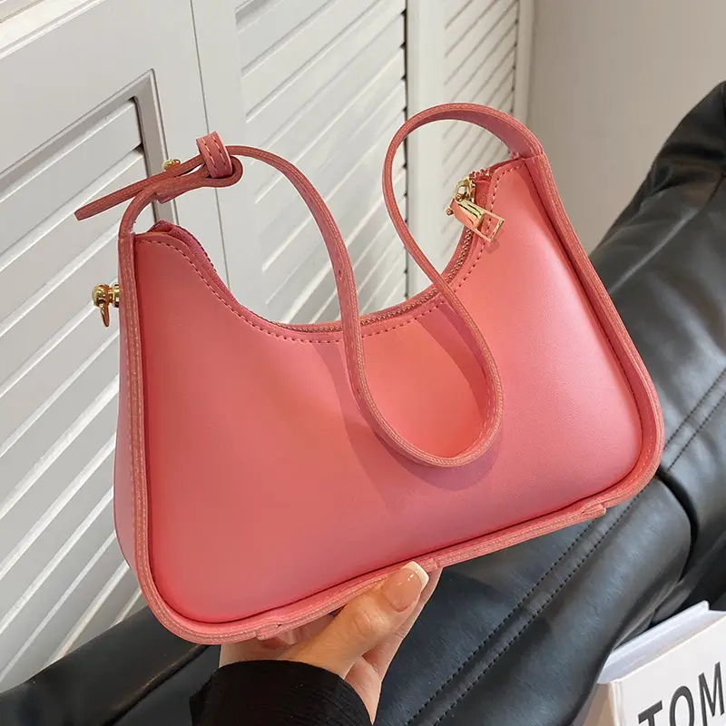 Pink French Style Shoulder Bag for Women - Image 3