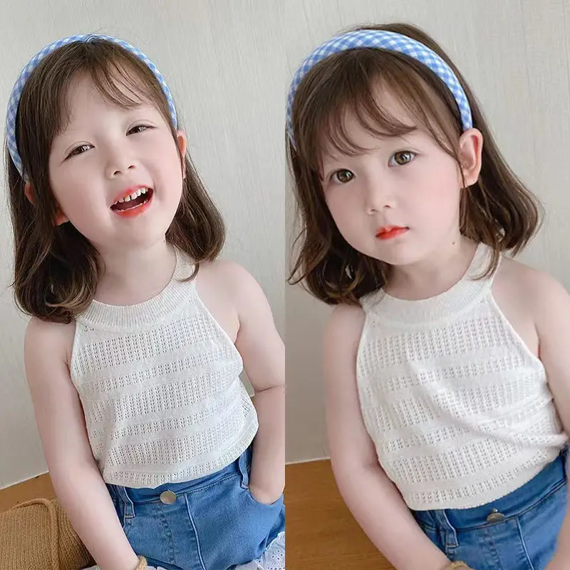 Girls' Blue Knitted Camisole Vest 2Yr Summer 2024 — feature 4