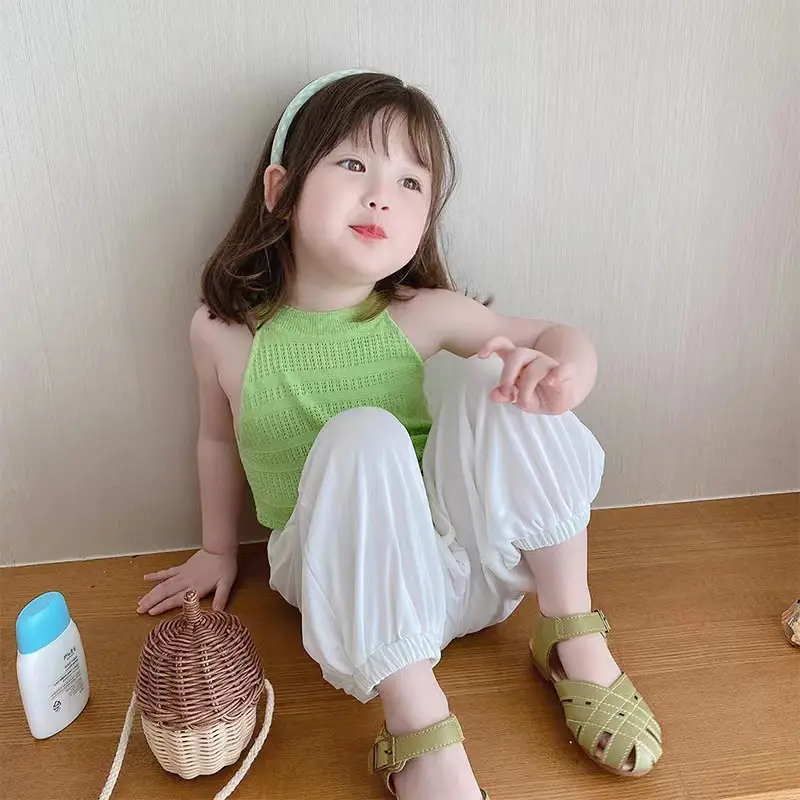Girls' Blue Knitted Camisole Vest 2Yr Summer 2024 — feature 5